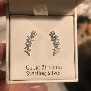 Brand New Ear Climber Earrings-Sterling Silver